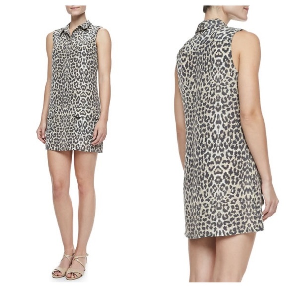 Equipment Lucida Leopard-Print Silk Dress - Picture 1 of 10